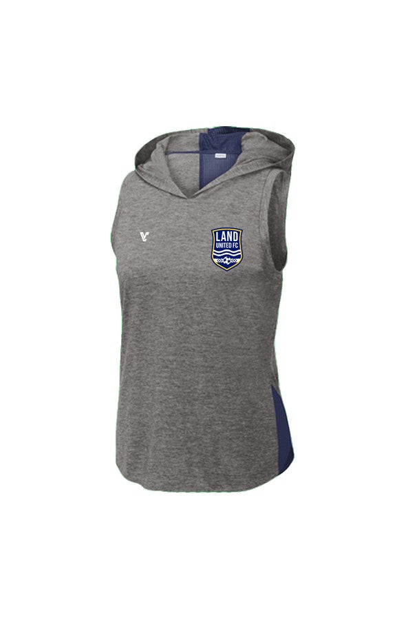 Land United Womens True Navy/ Dark Grey Heather Hoodie Tank